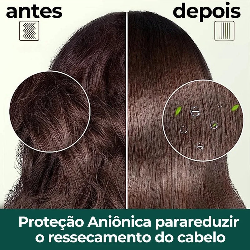 Mini Escova Alisadora Elétrica 3 em 1 – Alisa, Modela e Cuida dos Fios