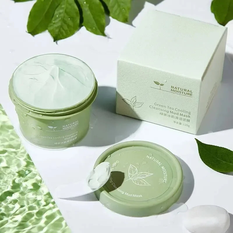 Máscara Facial de Argila com Chá Verde – Limpeza Profunda, Controle da Oleosidade e Hidratação (120g)