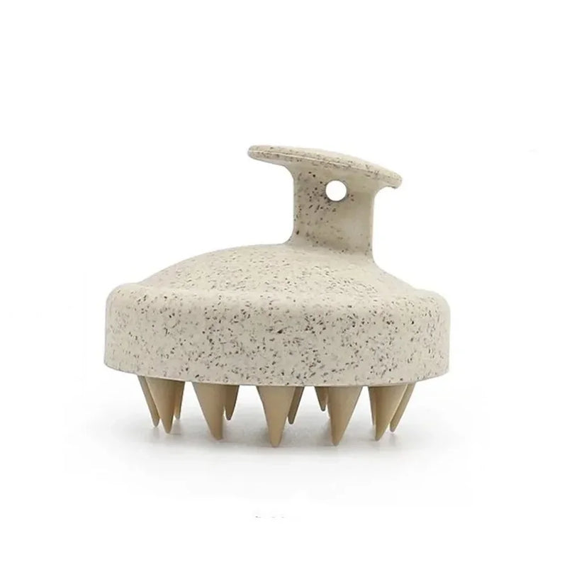 Escova Massageadora de Silicone para Couro Cabeludo – Shampoo e Banho
