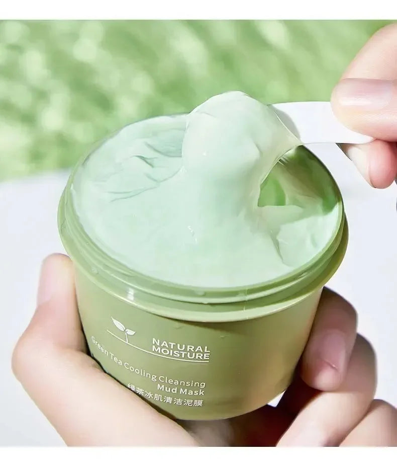Máscara Facial de Argila com Chá Verde – Limpeza Profunda, Controle da Oleosidade e Hidratação (120g)