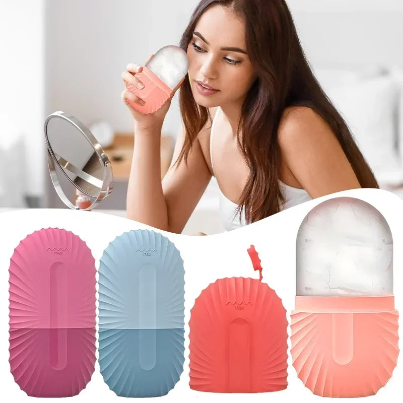Molde de Gelo Facial em Silicone – Massagem, Lifting e Revitalização da Pele